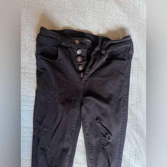 American Eagle Next Level Stretch Super Hi-Rise Jegging Black - Picture 3 of 5